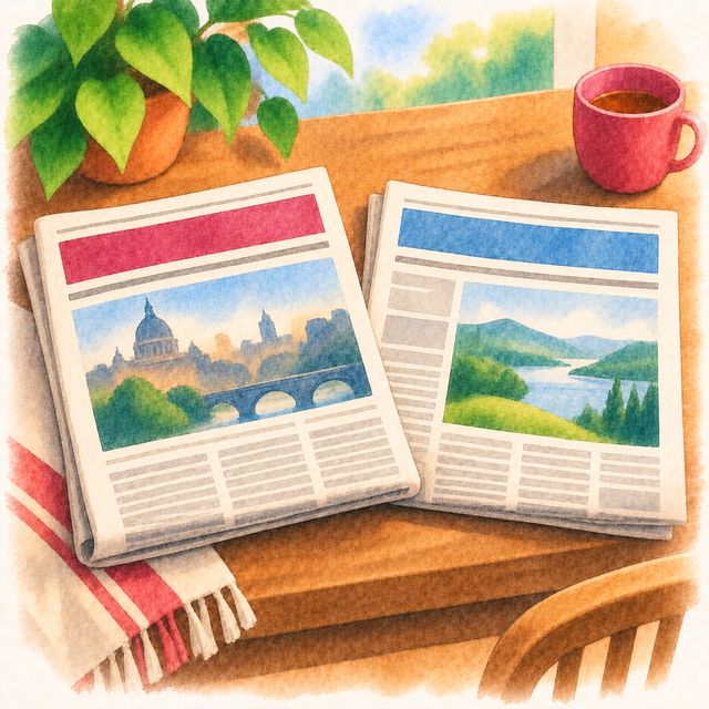 One event, two front pages